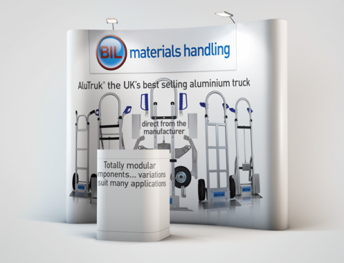 BIL Materials Handling pop-up display stand