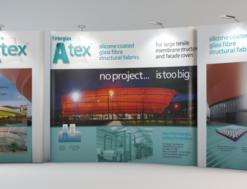 Atex pop-up display stand and roller banners