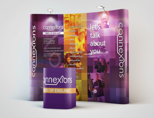 Connexions West of England pop-up display stand
