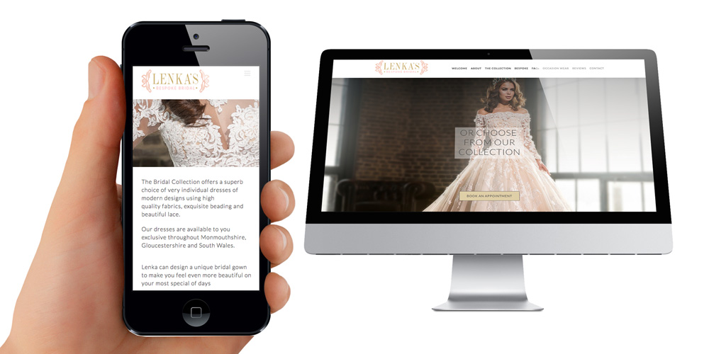 Chepstow based wedding shop - mobile friendly website design