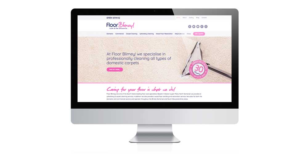Floor Blimey located in Weston Super Mare Website Design